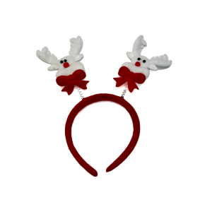 Božićni rajf sa sobovima Rudolf – Crveni (23 cm)