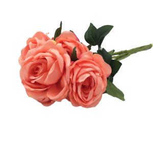 Umjetni buket svijetloružičastih ruža (57 cm) – Elegantne svilene ruže s 7 cvjetova