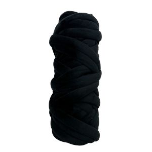 Chunky pliš pređa 1 cm, 250 g – Crna (br. 35)