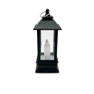 Crni dekorativni LED fenjer 12 x 5 cm