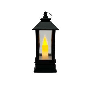 Crni dekorativni LED fenjer 12 x 5 cm - Hobby art