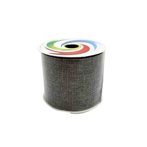Dekorativna traka natur crna 5 cm – Za poklone, aranžmane