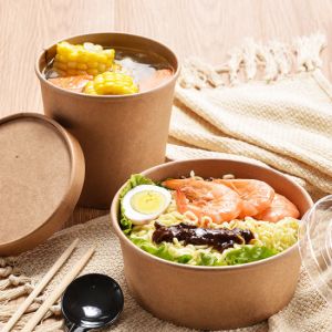 Posuda/zdjela za salatu 750ml Kraft (vrh: φ145mm za poklopac) 