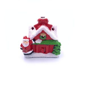 Keramička dekoracija za lučicu, Božićna kućica svjetleća, keramički fenjer 9,5x8x5cm