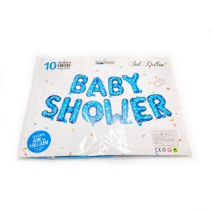 Metalik baloni natpis - Baby shower plava