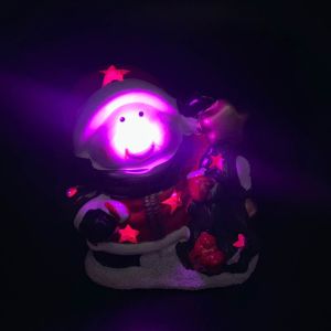 Keramički fenjer s LED svjetlom, Božićna kućica svjetleća, Keramički božićni ukras snjegović svjetleći 17x13x7cm