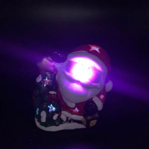 Keramički fenjer s LED svjetlom, Djed Mraz, Božićna kućica svjetleća, Keramički božićni ukras 17x13x7cm