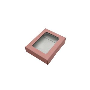 Kartonska kutija s prozorom 9.5x7.5x2.5 - N41H R - Baby roza