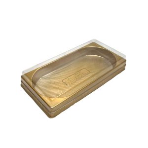 PET kutija JY-D3021 - 25x12x5.6cm, PET zlatna kutija za slastice, kolače, sushi, plate i gastro