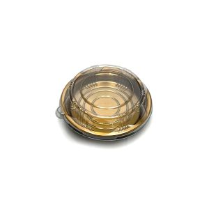 PET kutija JYI-82113 - 15.7x15.7x5.5cm, PET zlatna kutija za slastice, kolače, sushi, plate i gastro