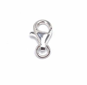 Srebrna karabin kopča 1,5 cm – Sigurna kopča za nakit, 0,933 g