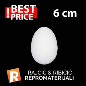 Stiropor jaje 6 cm za uskrsne dekoracije