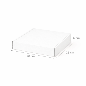 Kartonska kutija N109B 28x28x6 - Bijela kutija