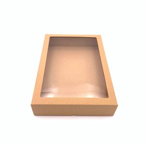 Kartonska kutija s prozorom natur 32,5x22x6 cm (N42F)