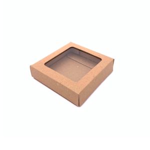 Kartonska kutija s prozorom natur 9x8,5x2 cm (N42H) 2