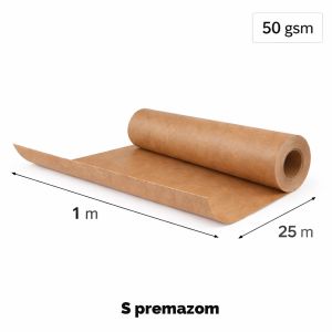 Kraft havana papir 1 x 25 m 50 gsm s premazom 1.730 kg za hranu i pakiranje