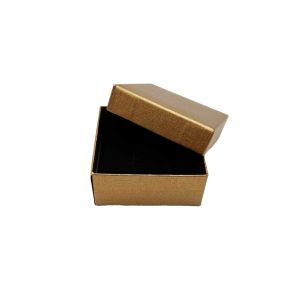 Zlatna kutija za nakit 7x7x3cm - poklon kutija za prstenje i ogrlice zlatna