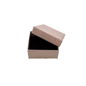Elegantna sjajna kutijica za nakit 7x7x3 cm – roza glitter