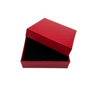 Kutijica za nakit 8.5x8.5x2.5cm – Crvena (s dijamantim uzorkom)