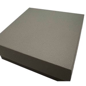 Kutijica za nakit 8.5x8.5x3 cm – antracit siva poklon kutija s točkastim reljefom