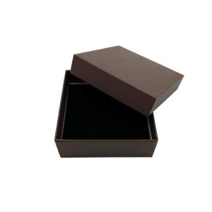 Kutijica za nakit 8.5x8.5x3 cm s reljefom – tamno smeđa poklon kutija