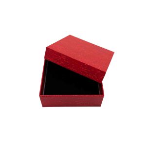 Kutijica za nakit 8.5x8.5x3 cm – crvena poklon kutija za prstenje i ogrlice