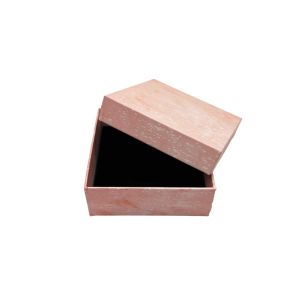 Kutijica za nakit 8.5x8.5x3 cm – poklon kutija za ogrlice i prstenja - Baby roza