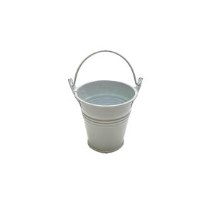 Metalna kantica bijela 6x5 cm – dekorativna mini posudica