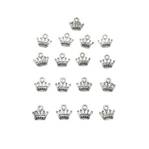 Metalni privjesak kruna 1,4 cm (17 kom) – za izradu nakita