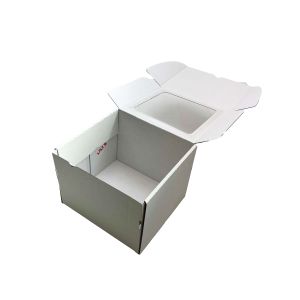 Kartonska kutija s prozorom bijela 20x18,5x15 cm (N92B) – za pakiranje torti i visokih kolača