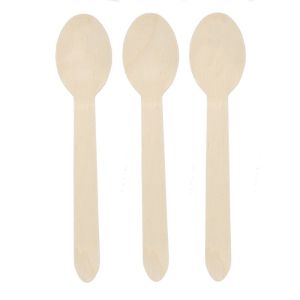 Set drvenih jednokratnih žlica 16.5cm 100/1