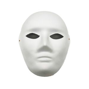 Papirnata maska za ukrašavanje 24 × 19 cm – bijela maska za bojanje i maskenbal