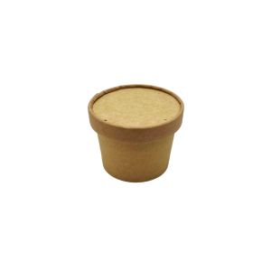 Papirnata posuda s poklopcem 25/1 250 ml| Kraft zdjelica za juhu, priloge i deserte