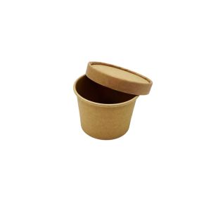 Papirnata posuda s poklopcem 25/1 250 ml| Kraft zdjelica za juhu, priloge i deserte