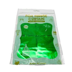 Party zavjesa zelena holografska – foil fringe curtain dekoracija