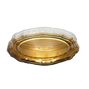 PET kutija JY-80067 - 45x29x10.5cm, PET zlatna kutija za slastice, kolače, sushi, plate i gastro