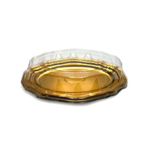 PET kutija JY-80066 - 39.5x25x10.5cm, PET zlatna kutija za slastice, kolače, sushi, plate i gastro