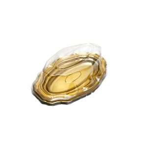 PET kutija JY-80064 -  28.5x18.2x10.5cm, PET zlatna kutija za slastice, kolače, sushi, plate i gastro