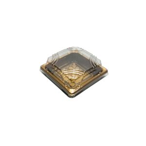 PET kutija JY-81200 - 10.5x10.5x5.7cm, PET zlatna kutija za slastice, kolače, sushi, plate i gastro