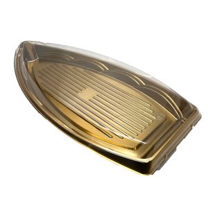 PET kutija LAĐA  JYI-87105 - 70x34.5x9.7cm, PET zlatna kutija za slastice, kolače, sushi, plate i gastro