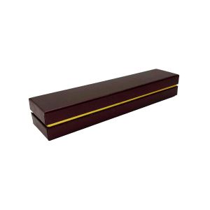 Poklon kutija za nakit 22×5×3,5 cm – Bordo sa zlatnom crtom