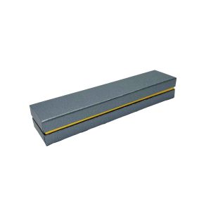 Poklon kutija za nakit 22×5×3,5 cm – Siva sa zlatnom crtom