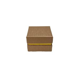 Poklon kutija za nakit 5×4 cm – Zlatno-smeđa sa zlatnom crtom