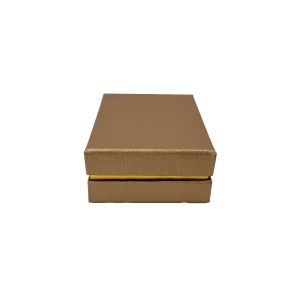 Poklon kutija za nakit 9×7×3 cm – Zlatno-smeđa sa zlatnom crtom
