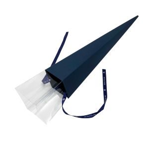 Poklon omot za ružu s prozorom – Tamno plavi 53 x 12 cm