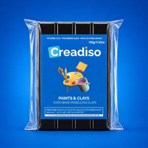 Polimerna glina Creadiso (crna) – masa za modeliranje 100g