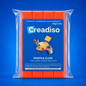 Polimerna glina Creadiso (Neon narančasta) – masa za modeliranje 100g 