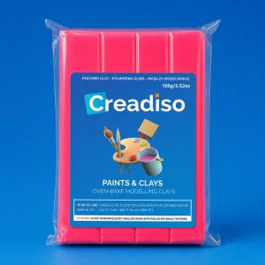 Polimerna glina Creadiso (Neon roza) – masa za modeliranje 100g