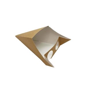 Posuda za pomfrit S9 10x10x19 – Kraft kutija s držačem za umake