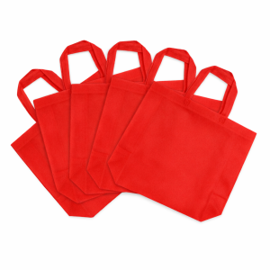 Promo vrećica s ručkama 30x40 cm – netkani polipropilen za tisak – crvena